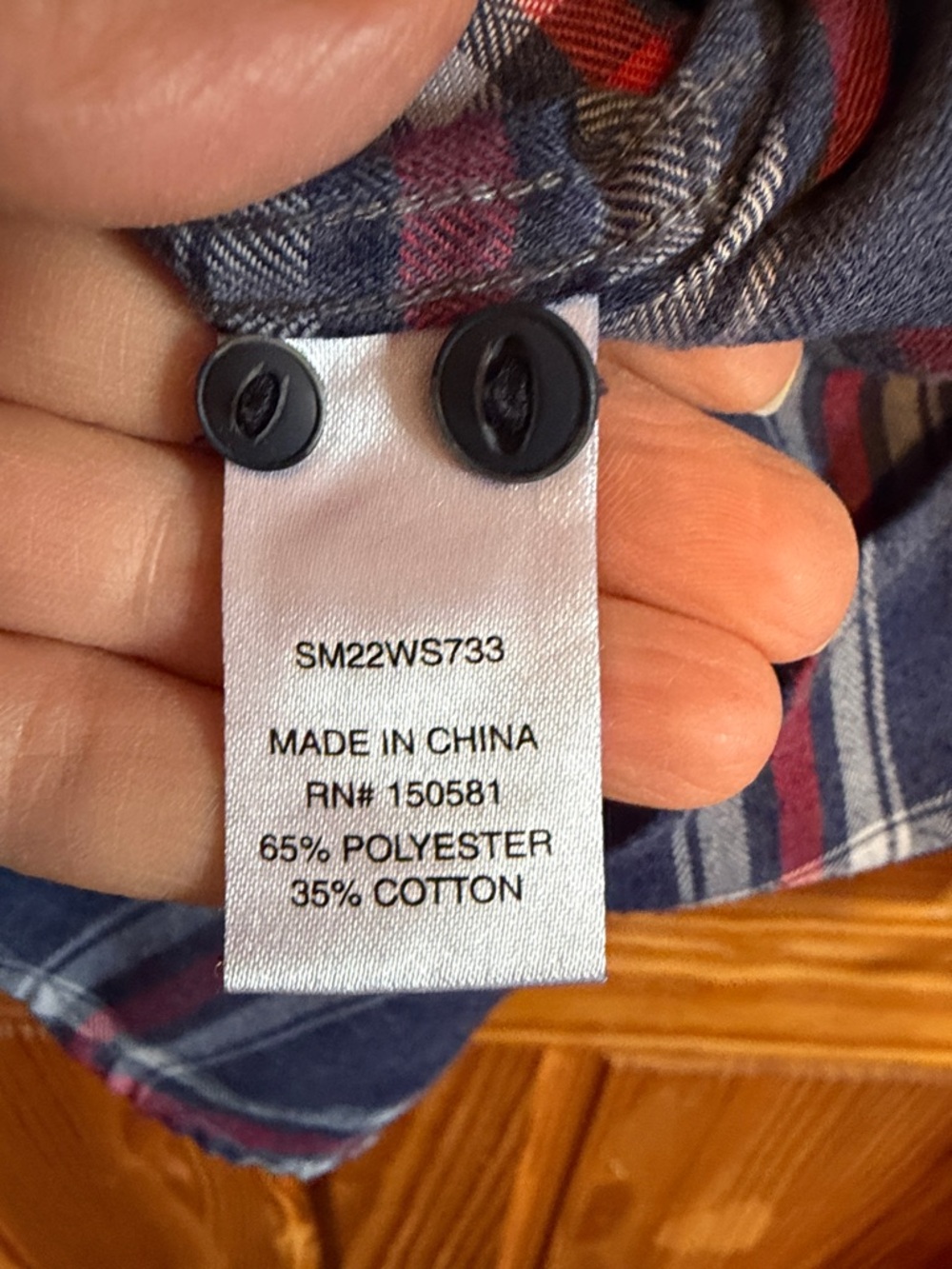 Flag & Anthem XXL Blue, Red and White Plaid Shirt - Picture 6 of 8